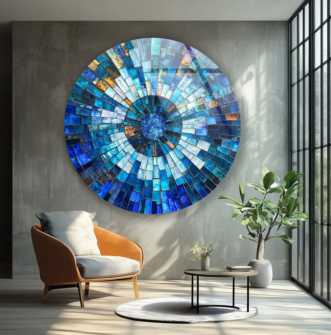 Oceanic Radiance – Round Glass Wall Art - MyPhotoStation