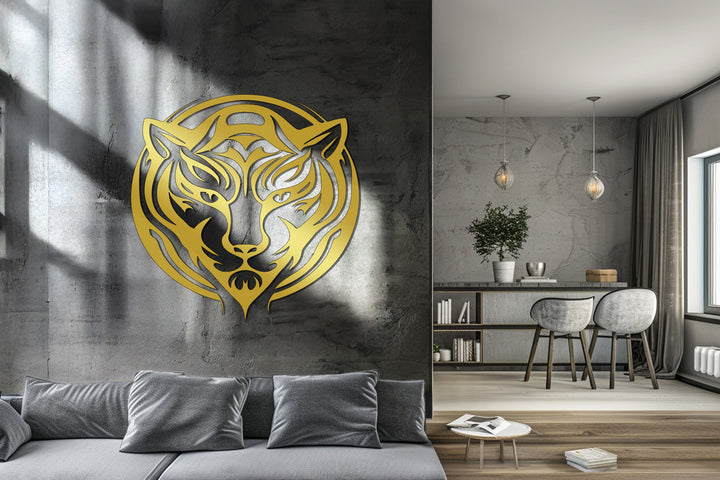 Fierce animal metal wall art for gym and office décor