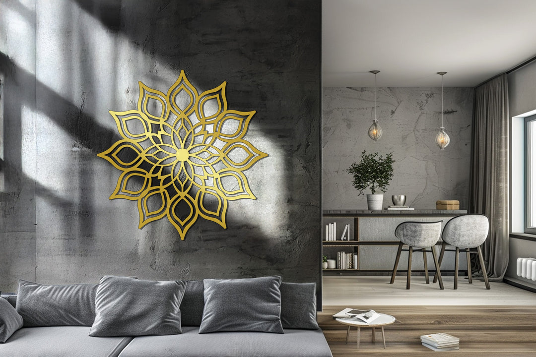 Modern black metal wall art for home décor