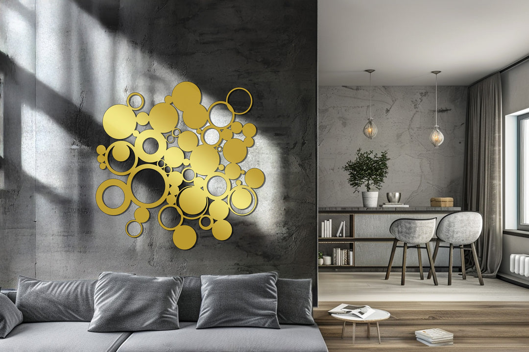 Abstract Circles – Modern Geometric Metal Wall Art
