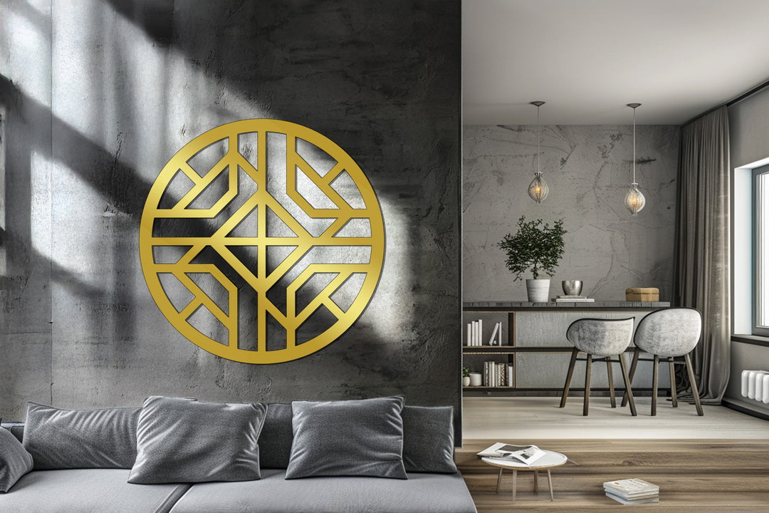 Geometric Circle – Modern Abstract Metal Wall Art