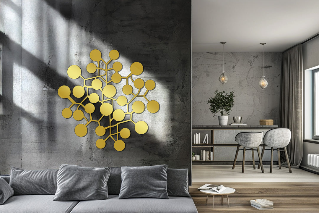 Molecular Branches – Modern Geometric Metal Wall Art