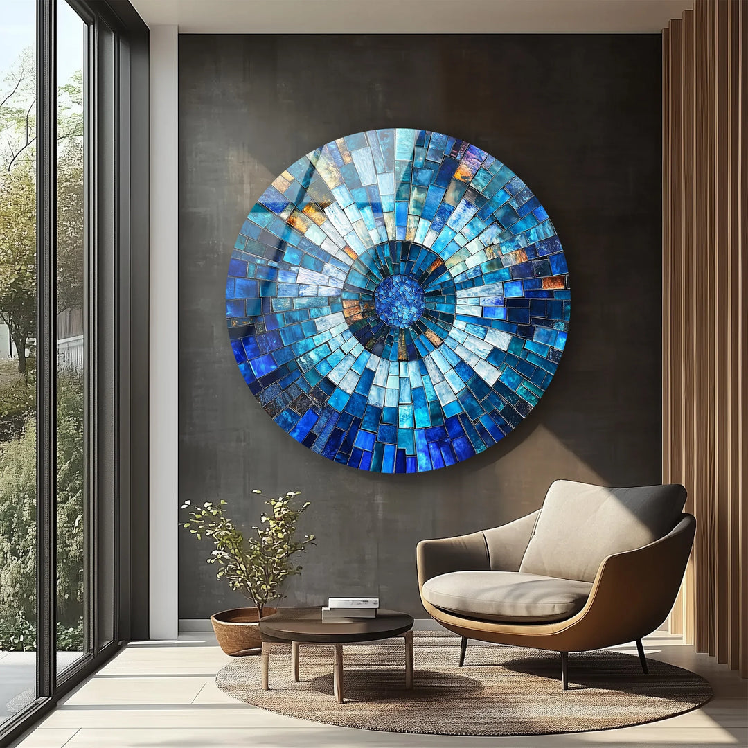 Oceanic Radiance – Round Glass Wall Art - MyPhotoStation