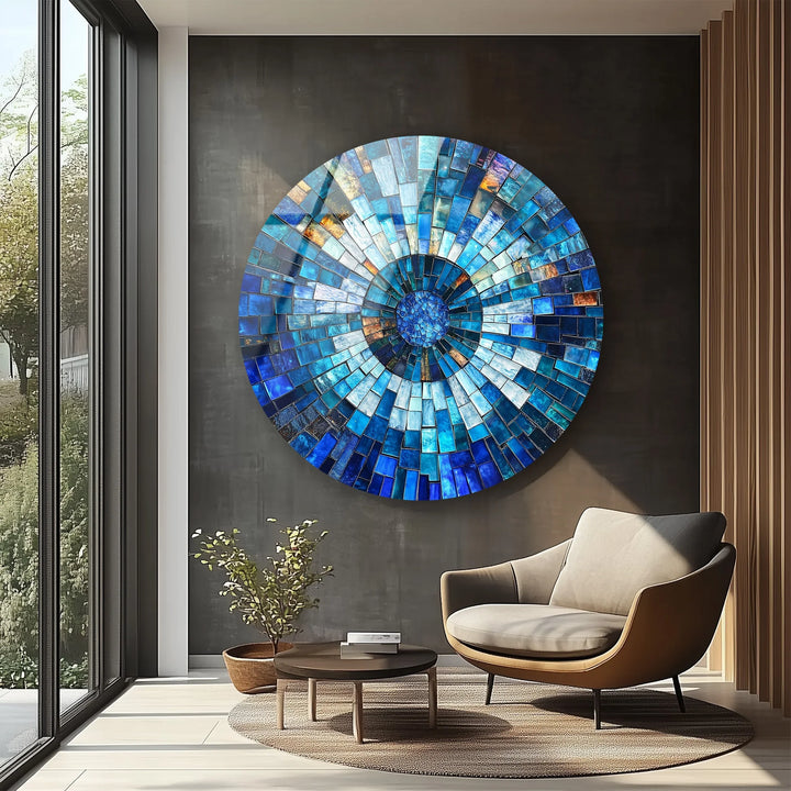 Oceanic Radiance – Round Glass Wall Art - MyPhotoStation