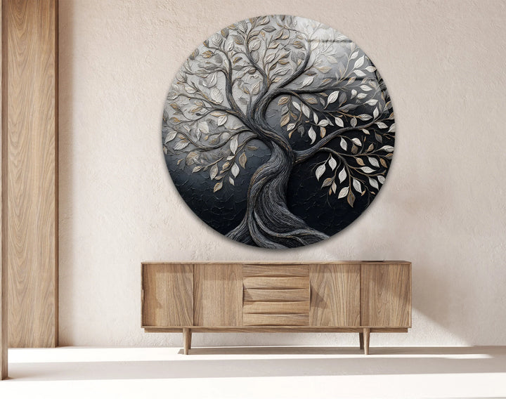 Twilight Tree of Life – Round Glass Wall Art - MyPhotoStation