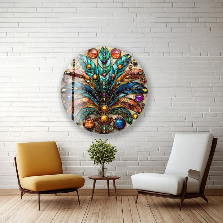 Jewel of the Tropics – Round Glass Wall Art