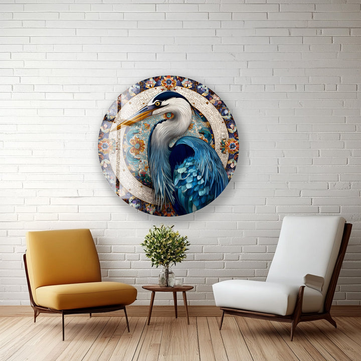 Mystic Ganesha Mosaic – Round Glass Wall Art