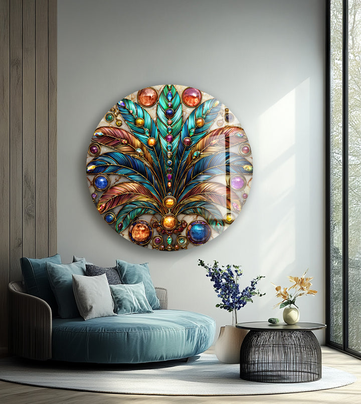Jewel of the Tropics – Round Glass Wall Art