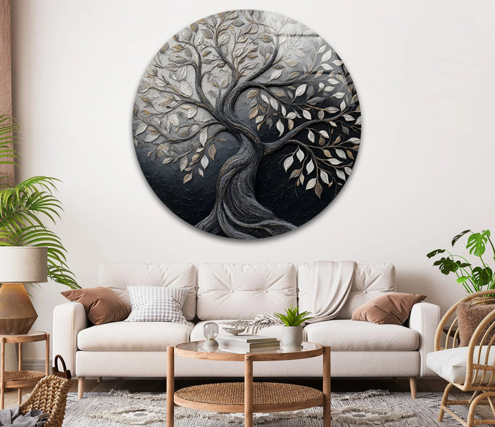 Twilight Tree of Life – Round Glass Wall Art - MyPhotoStation
