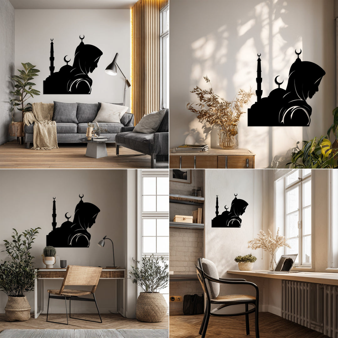Mosque silhouette Islamic metal decor