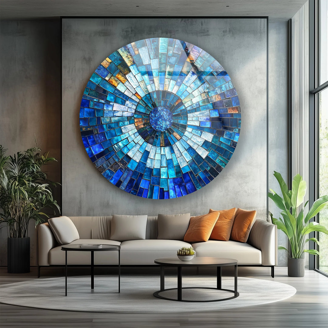 Oceanic Radiance – Round Glass Wall Art - MyPhotoStation