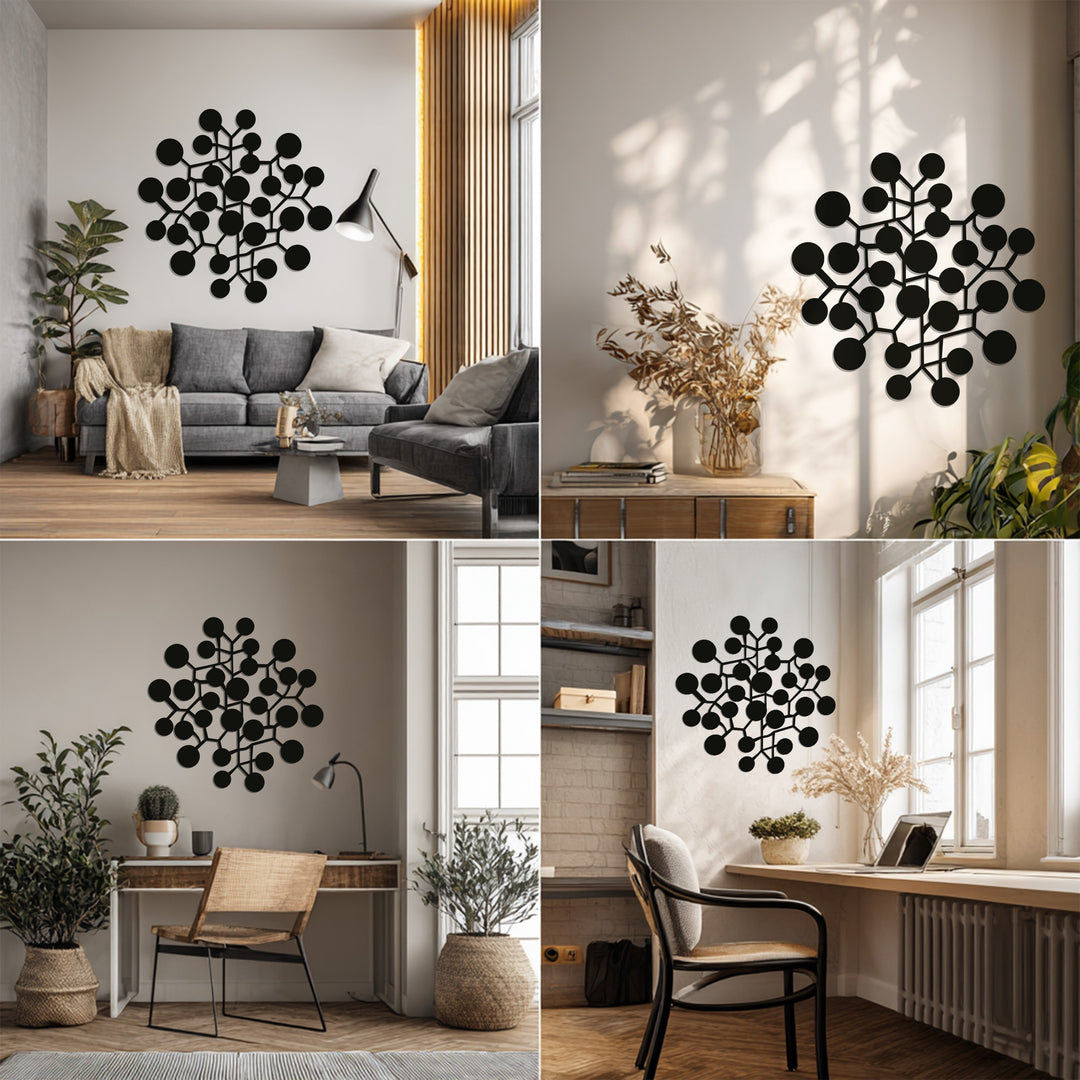 Molecular Branches – Modern Geometric Metal Wall Art