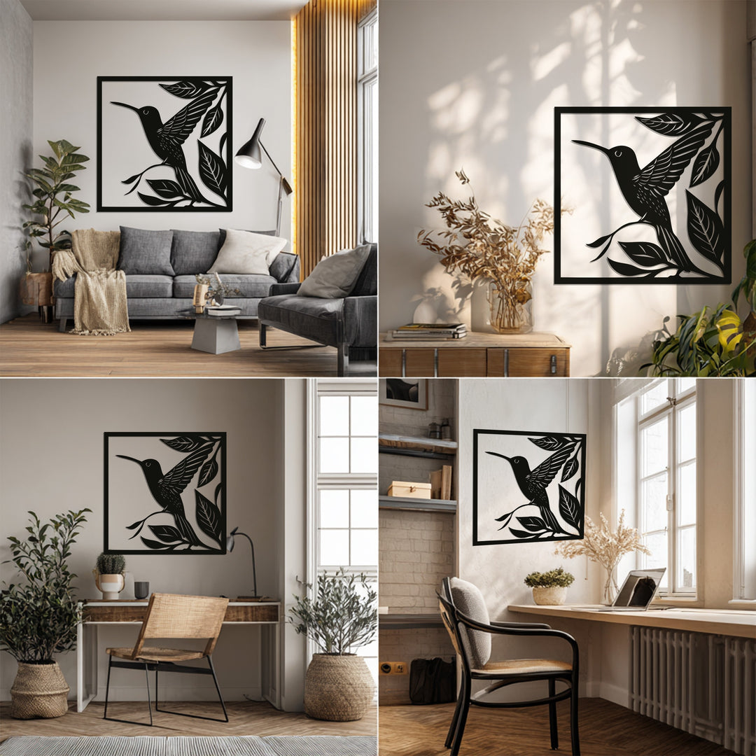 Graceful Hummingbird – Nature Inspired Metal Wall Art