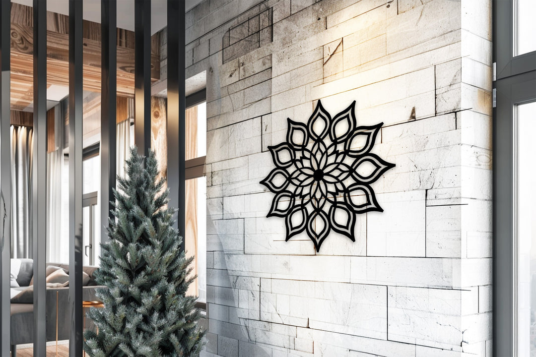 Radiant Lotus – Mandala Metal Wall Art