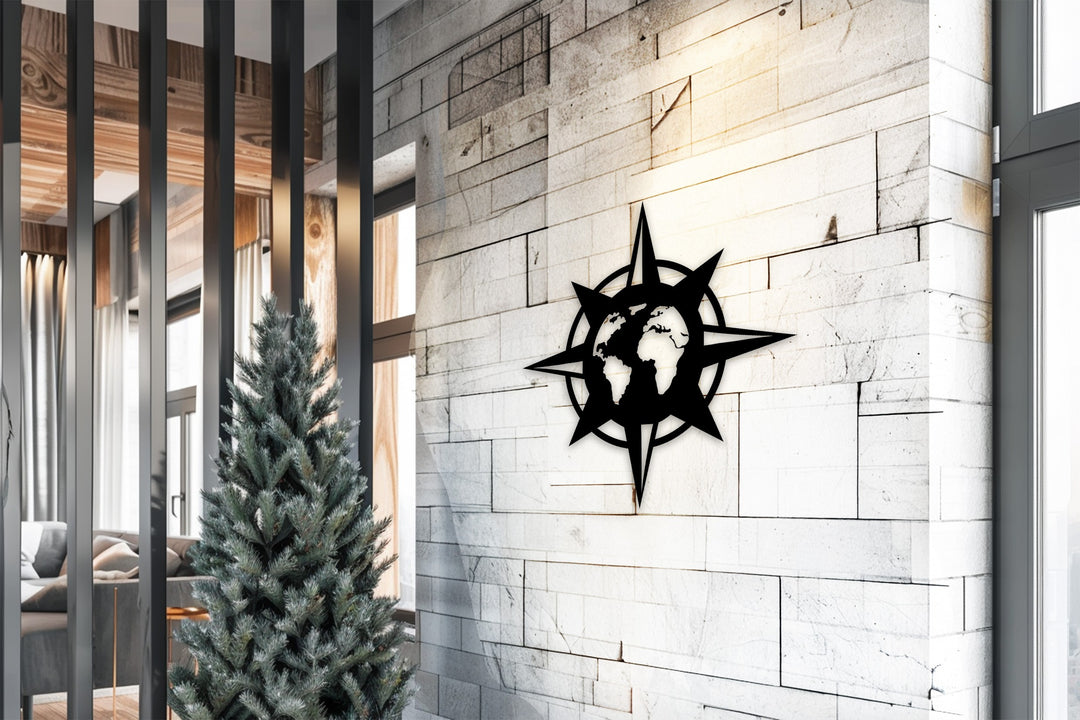 Geometrisches Mandala-Muster – Rund Metall Wandbilder