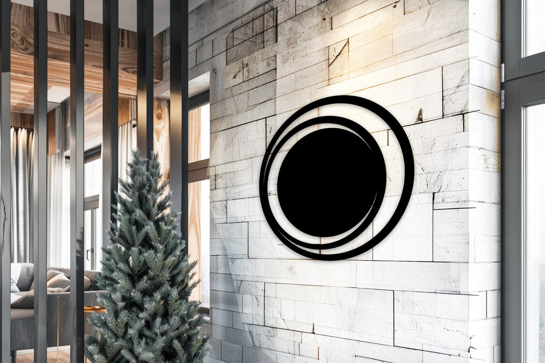 Concentric Circle Metal Wall Art – Modern Geometric Design