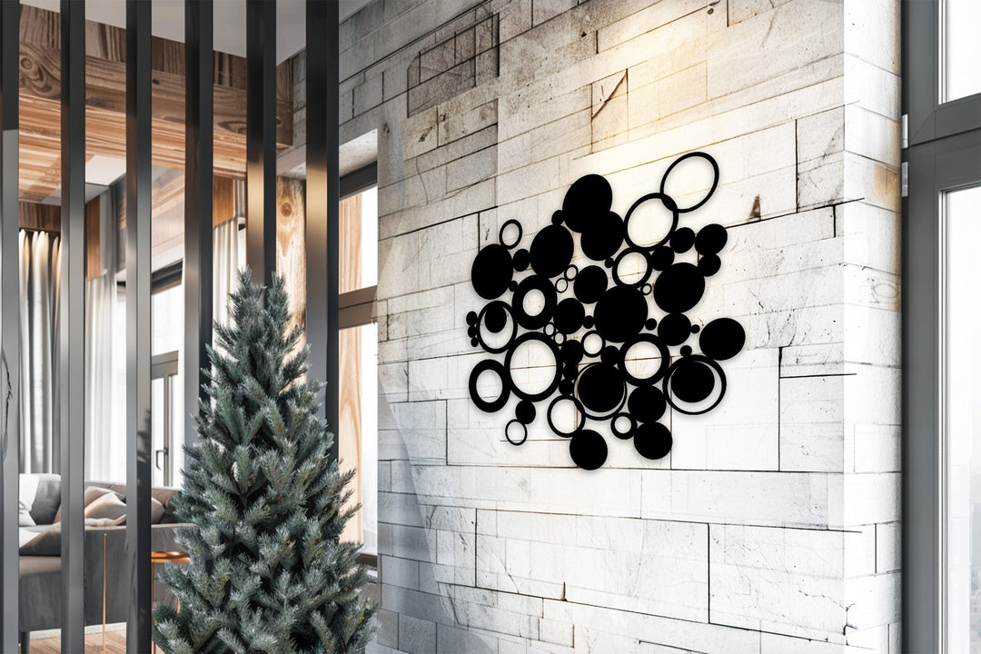 Abstract Circles – Modern Geometric Metal Wall Art