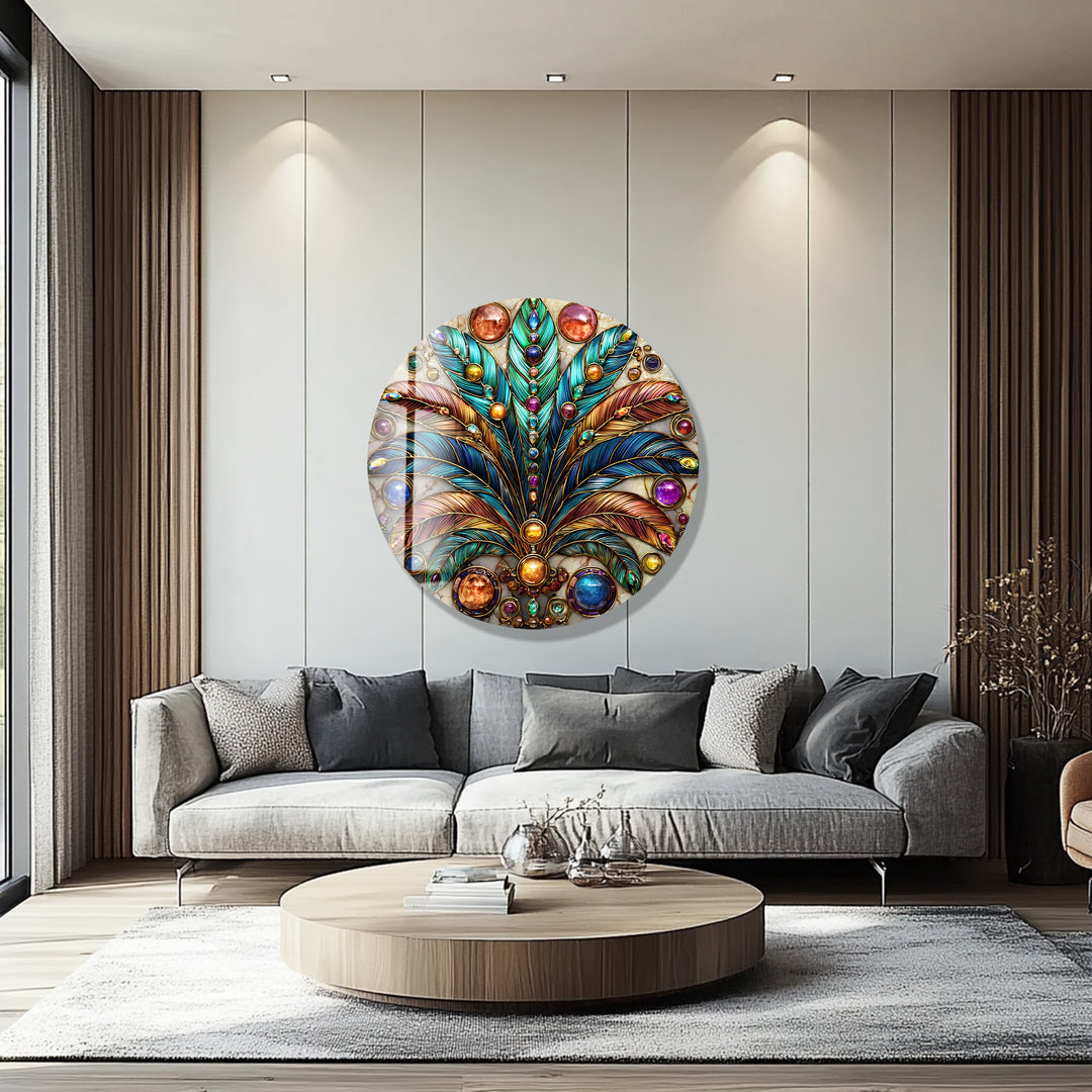 Jewel of the Tropics – Round Glass Wall Art
