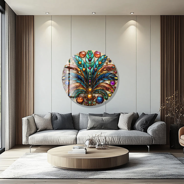 Jewel of the Tropics – Round Glass Wall Art