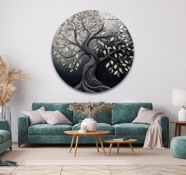 Twilight Tree of Life – Round Glass Wall Art - MyPhotoStation