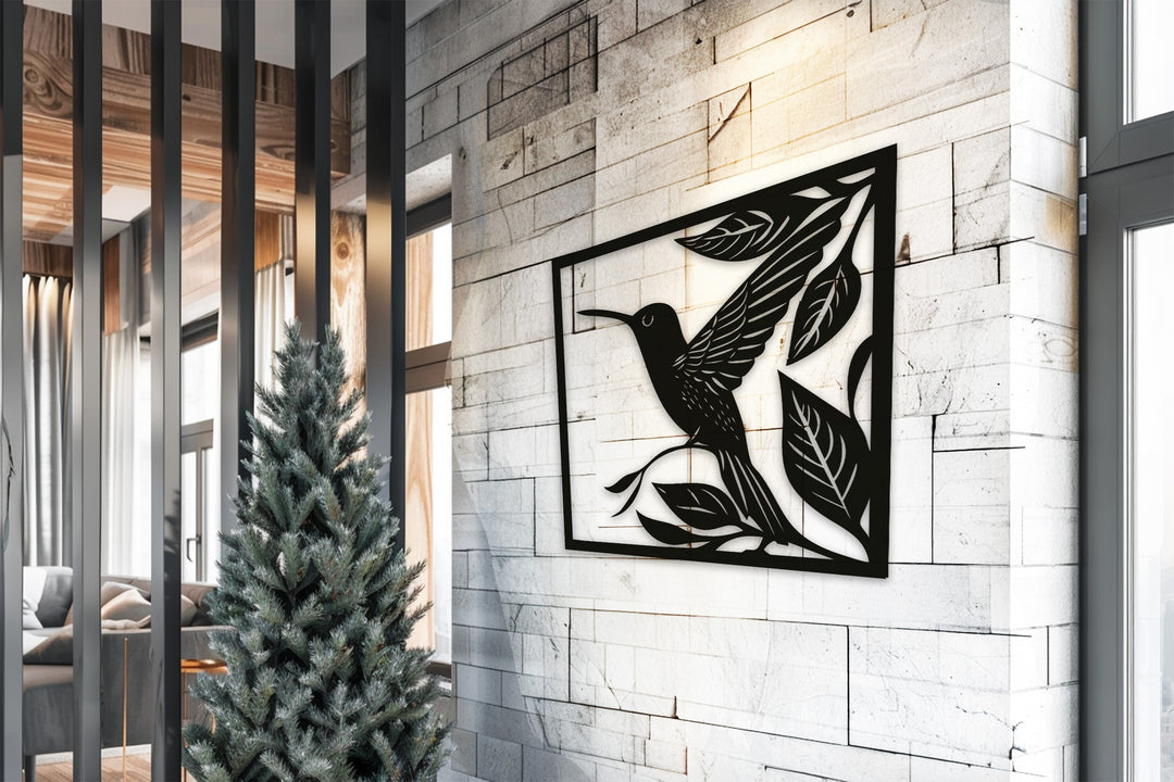 Graceful Hummingbird – Nature Inspired Metal Wall Art