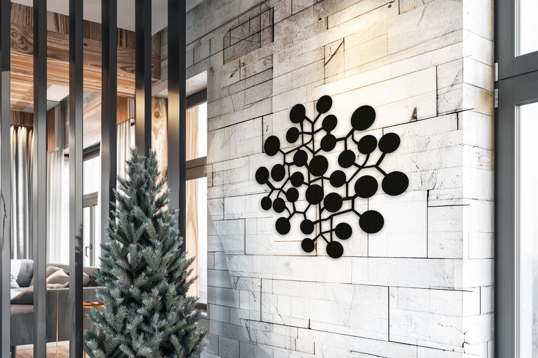 Molecular Branches – Modern Geometric Metal Wall Art