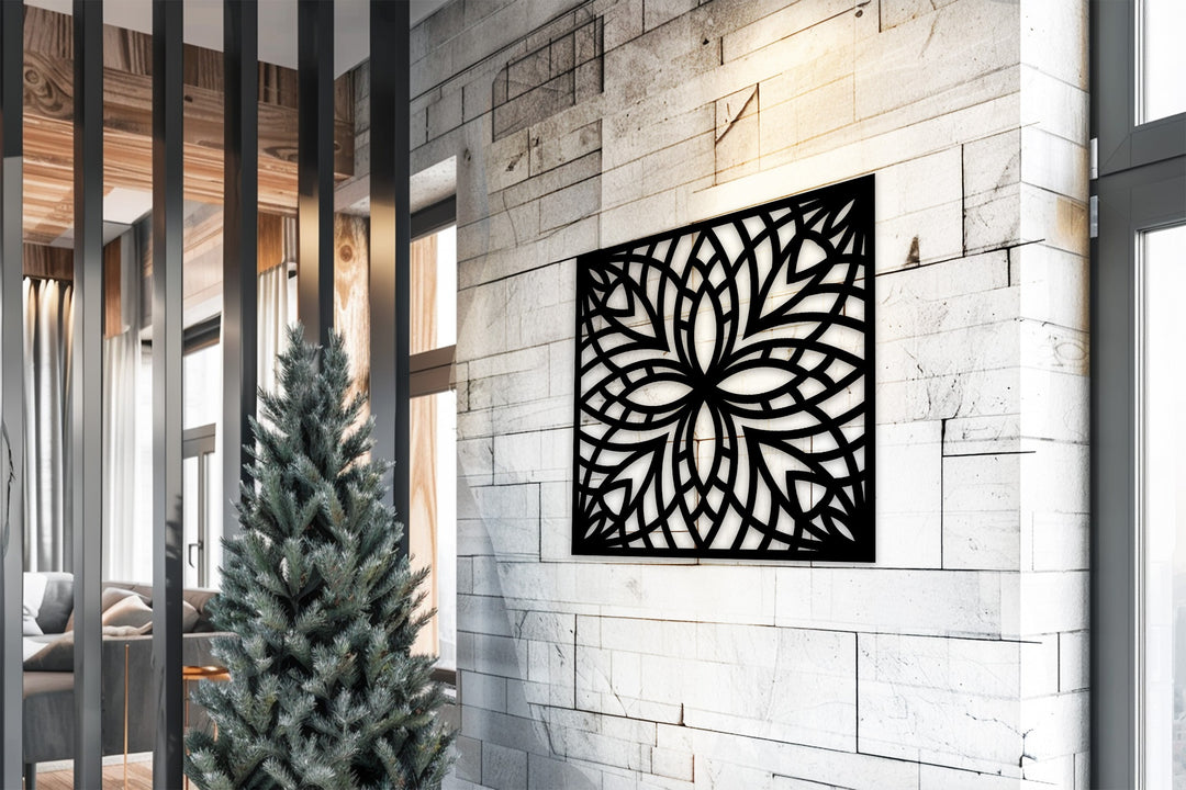 Mondblüte – Mond und Lotusblume Metall Wandbilder