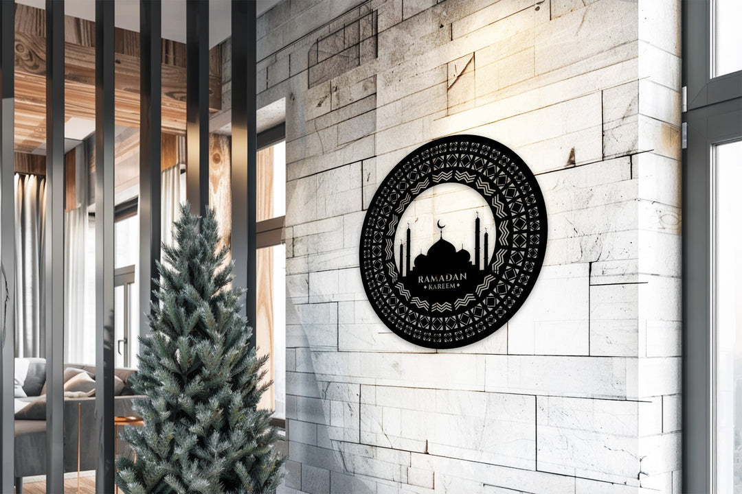 Mondblüte – Mond und Lotusblume Metall Wandbilder