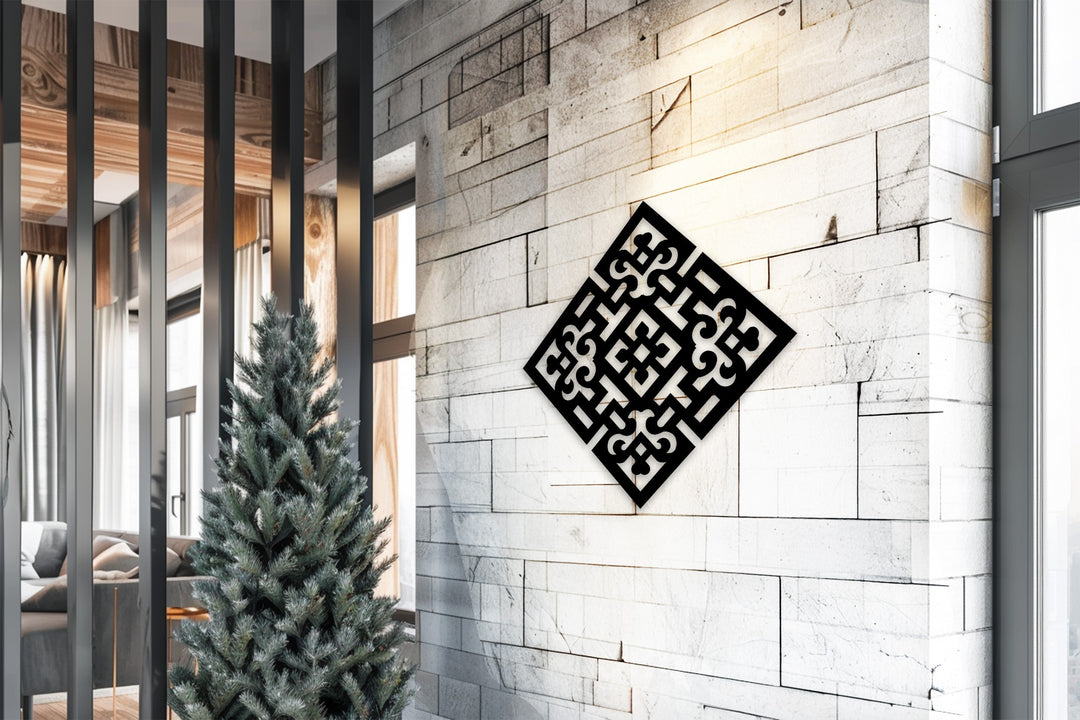 Eternal Harmony – Geometric Diamond Metal Wall Art