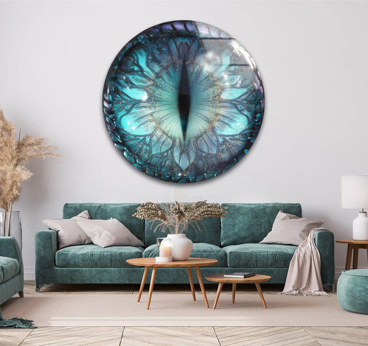 Mystical Dragon Eye – Round Glass Wall Art - MyPhotoStation