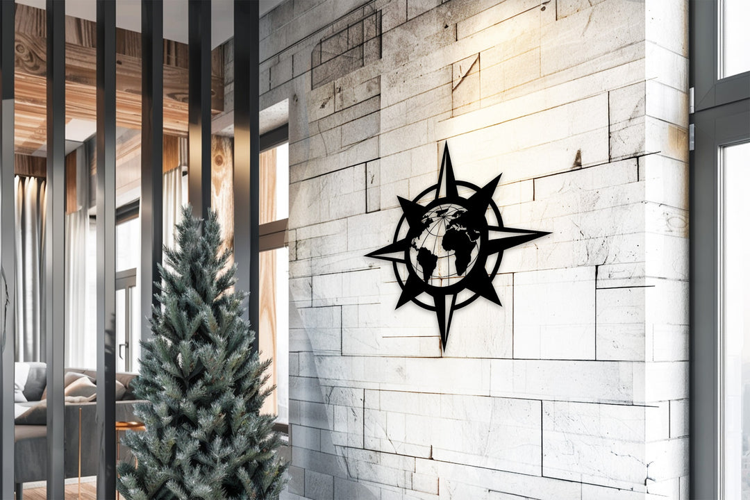 Geometrisches Mandala-Muster – Rund Metall Wandbilder