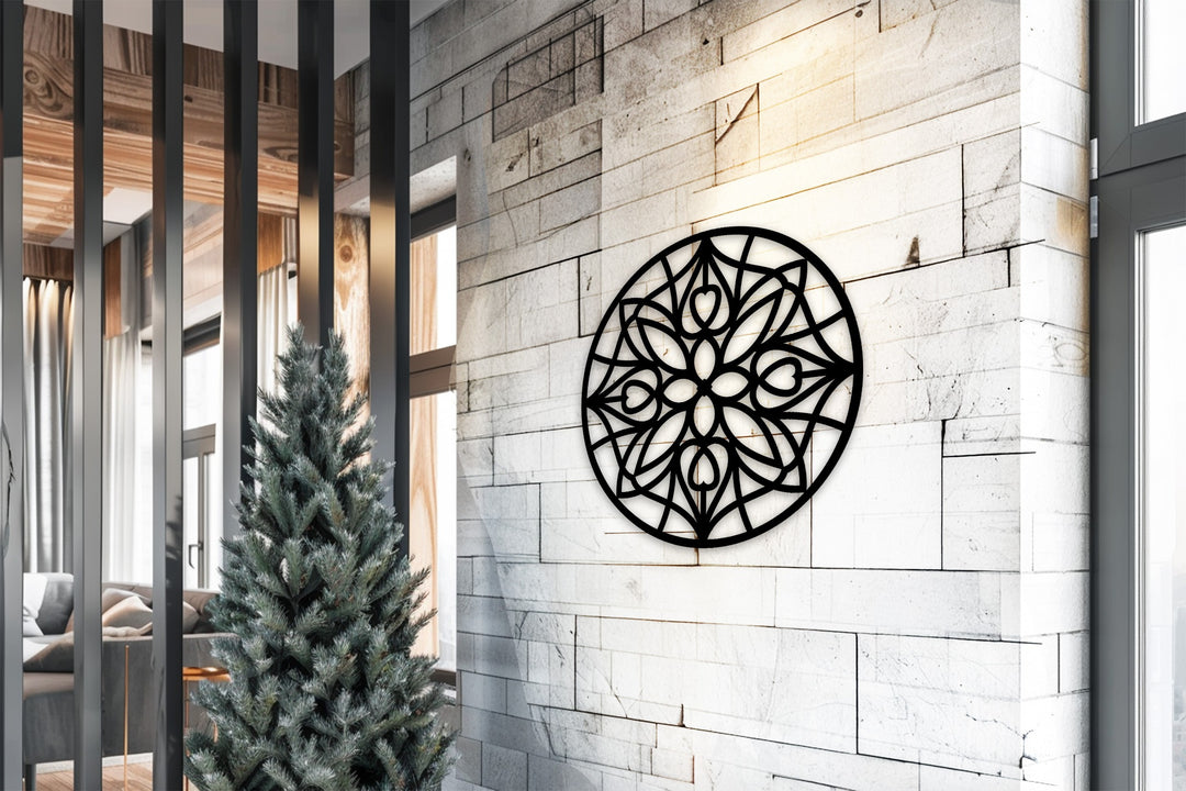 الانسجام الأبدي – ماندالا فن جداري معدني