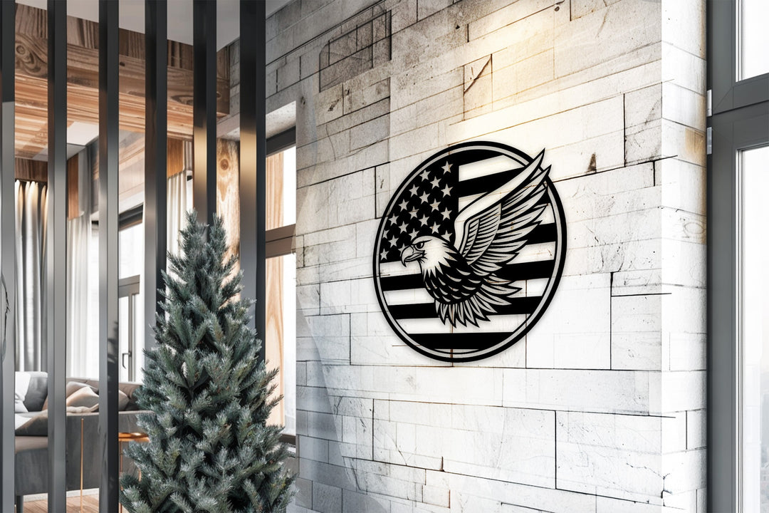 American Eagle Metal Wall Art – Patriotic Home Décor