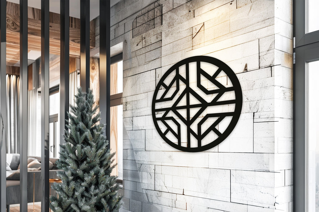 Geometric Circle – Modern Abstract Metal Wall Art