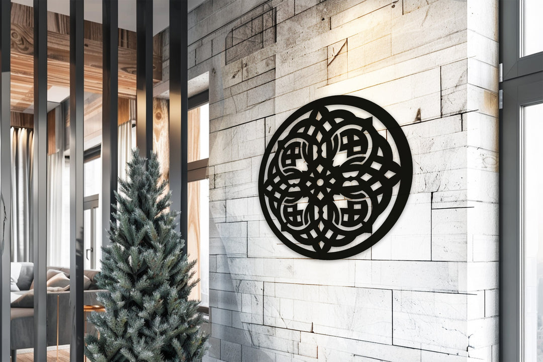 Geometric Mandala – Modern Metal Wall Art