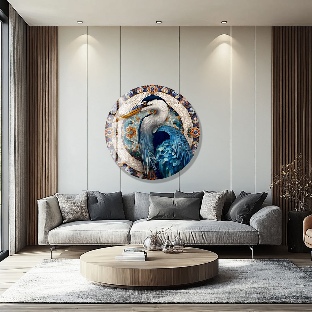 Mystic Ganesha Mosaic – Round Glass Wall Art