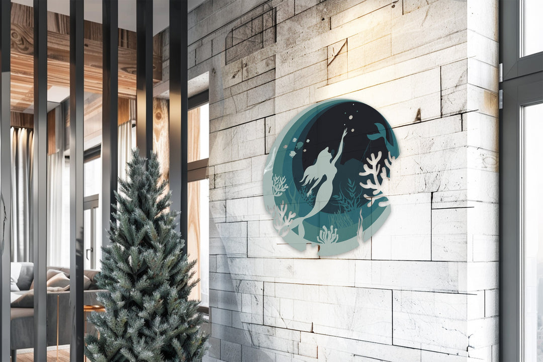 Underwater Dream Mermaid Metal Wall Art – Ocean Fantasy Decor