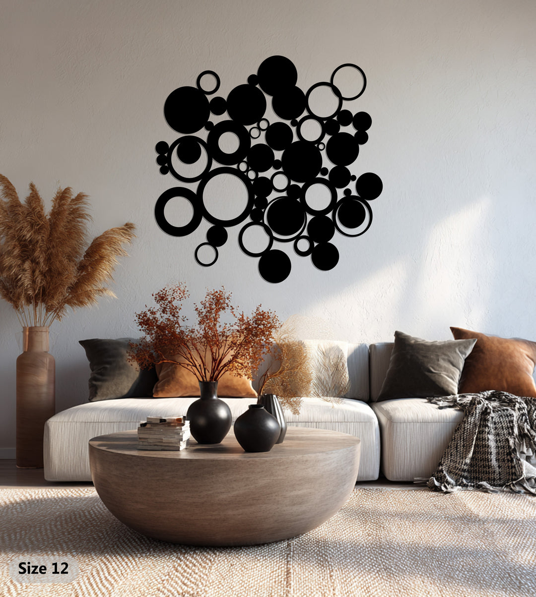 Abstract Circles – Modern Geometric Metal Wall Art