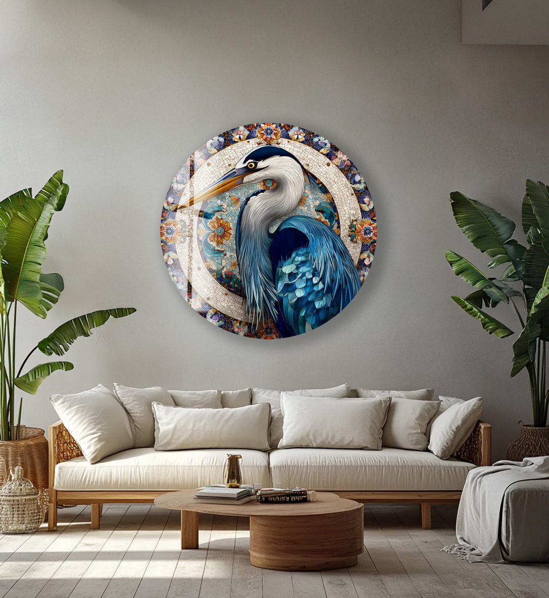 Mystic Ganesha Mosaic – Round Glass Wall Art