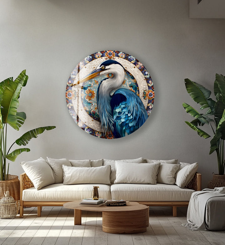 Mystic Ganesha Mosaic – Round Glass Wall Art