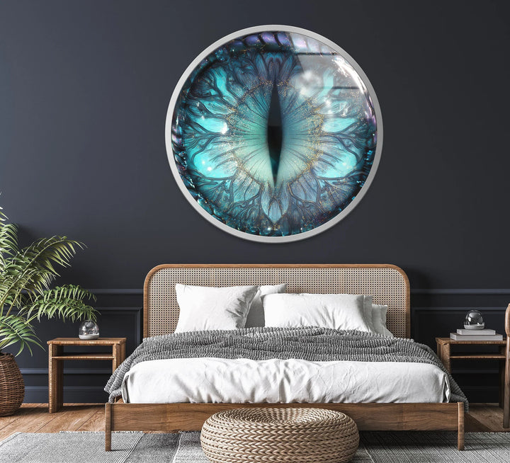Mystical Dragon Eye – Round Glass Wall Art - MyPhotoStation