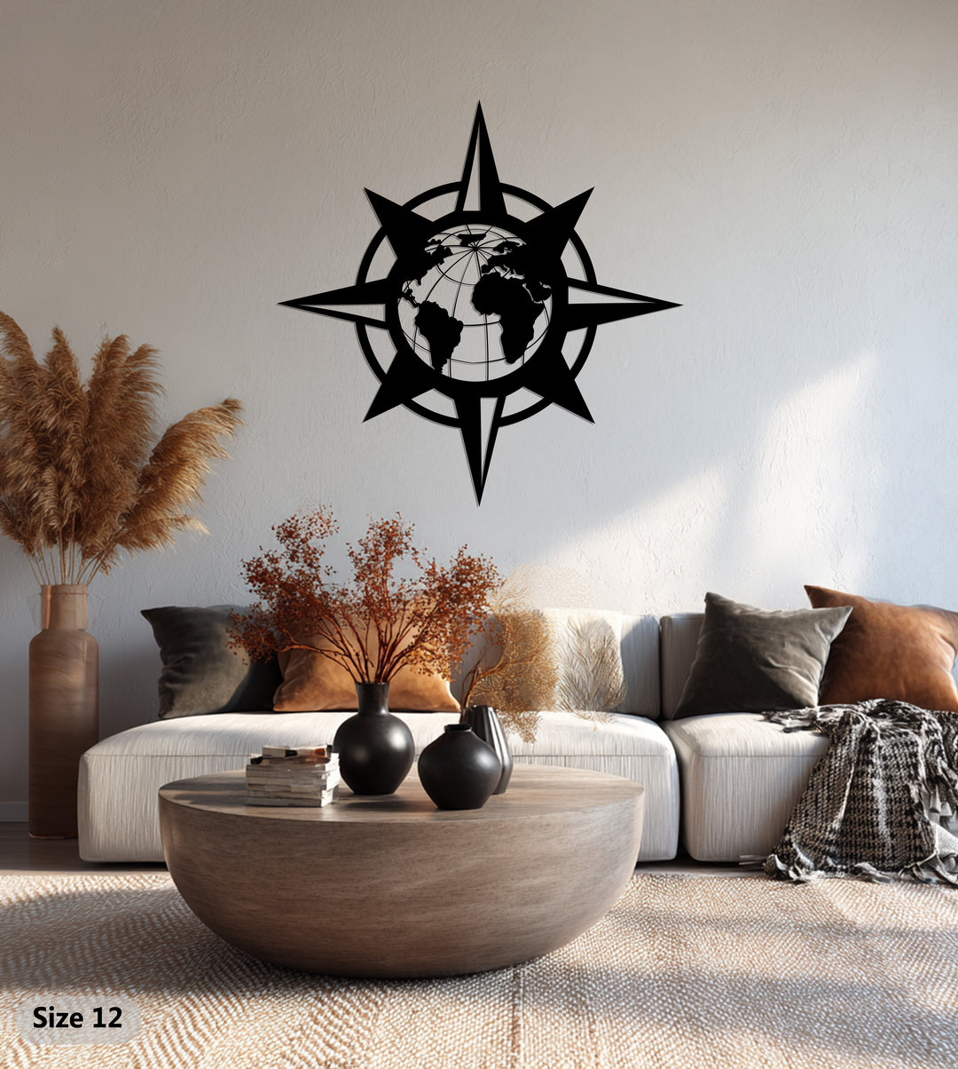 Geometrisches Mandala-Muster – Rund Metall Wandbilder