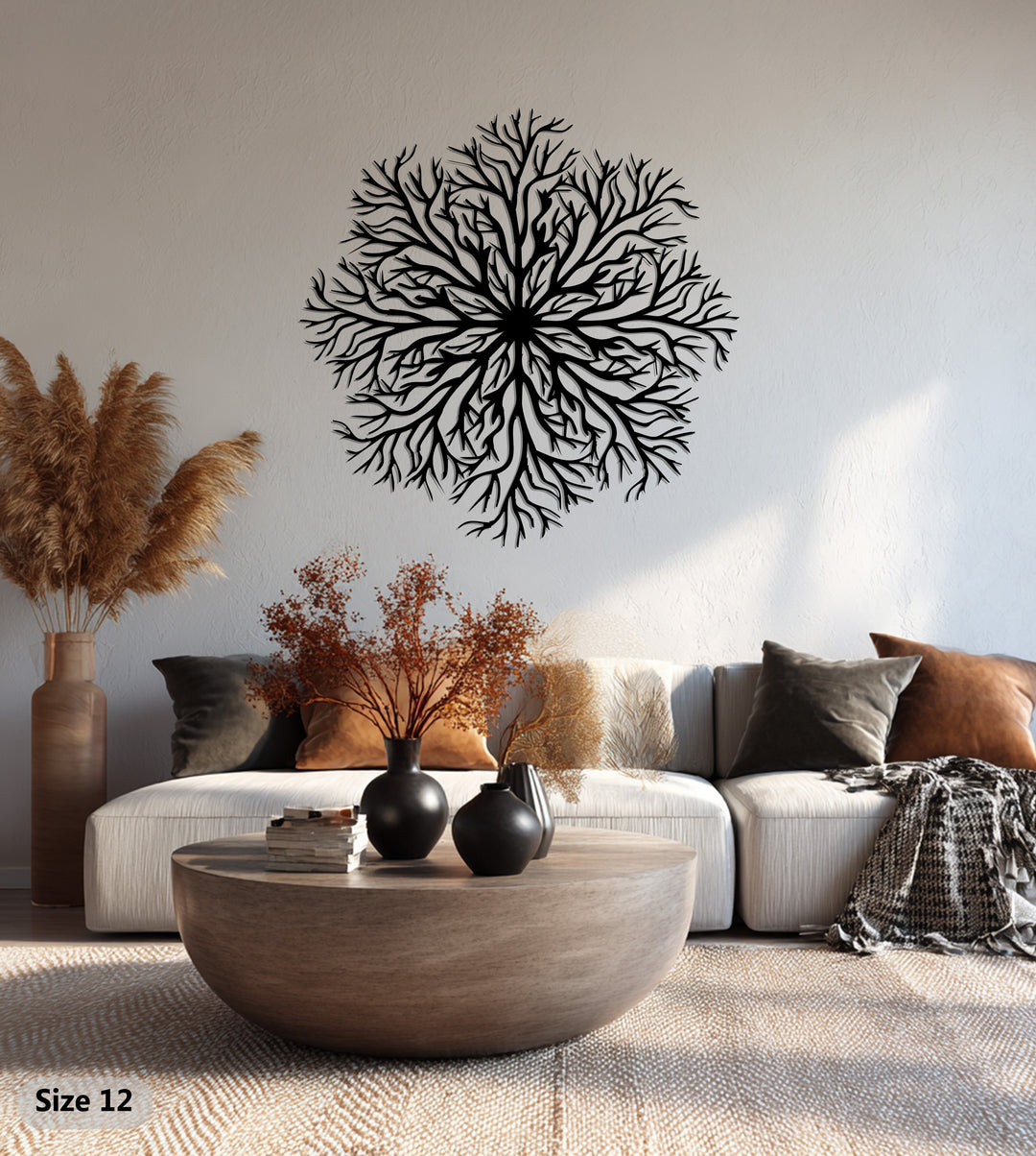 Tree of Life Mandala Metal Wall Art – Nature Inspired Home Décor
