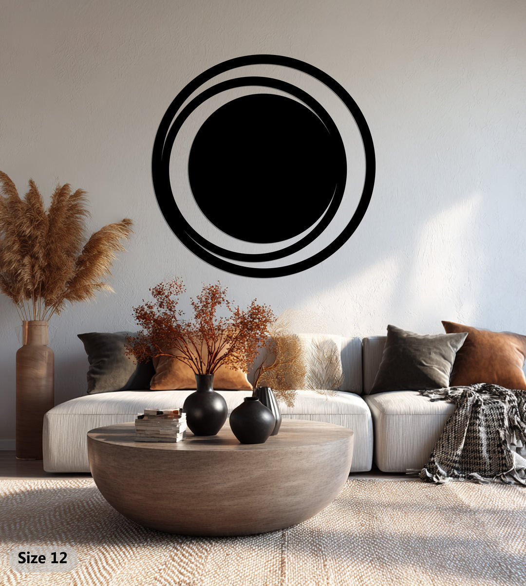 Concentric Circle Metal Wall Art – Modern Geometric Design