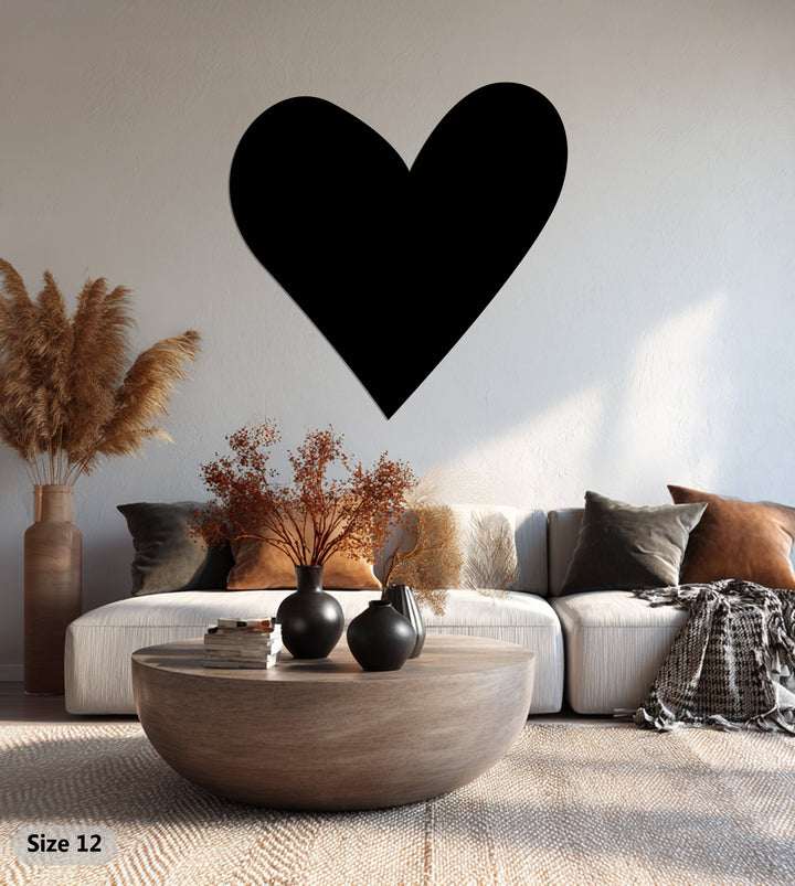 Indoor outdoor heart symbol metal wall decoration