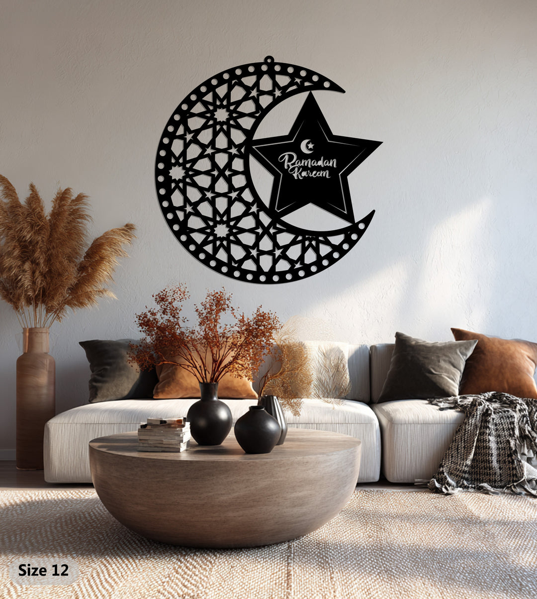 Mondblüte – Mond und Lotusblume Metall Wandbilder