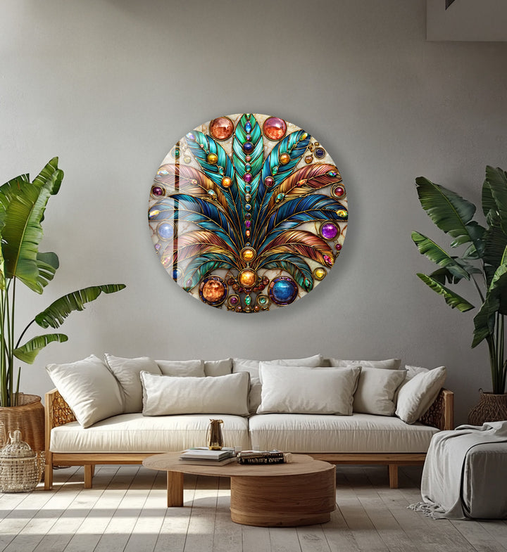 Jewel of the Tropics – Round Glass Wall Art