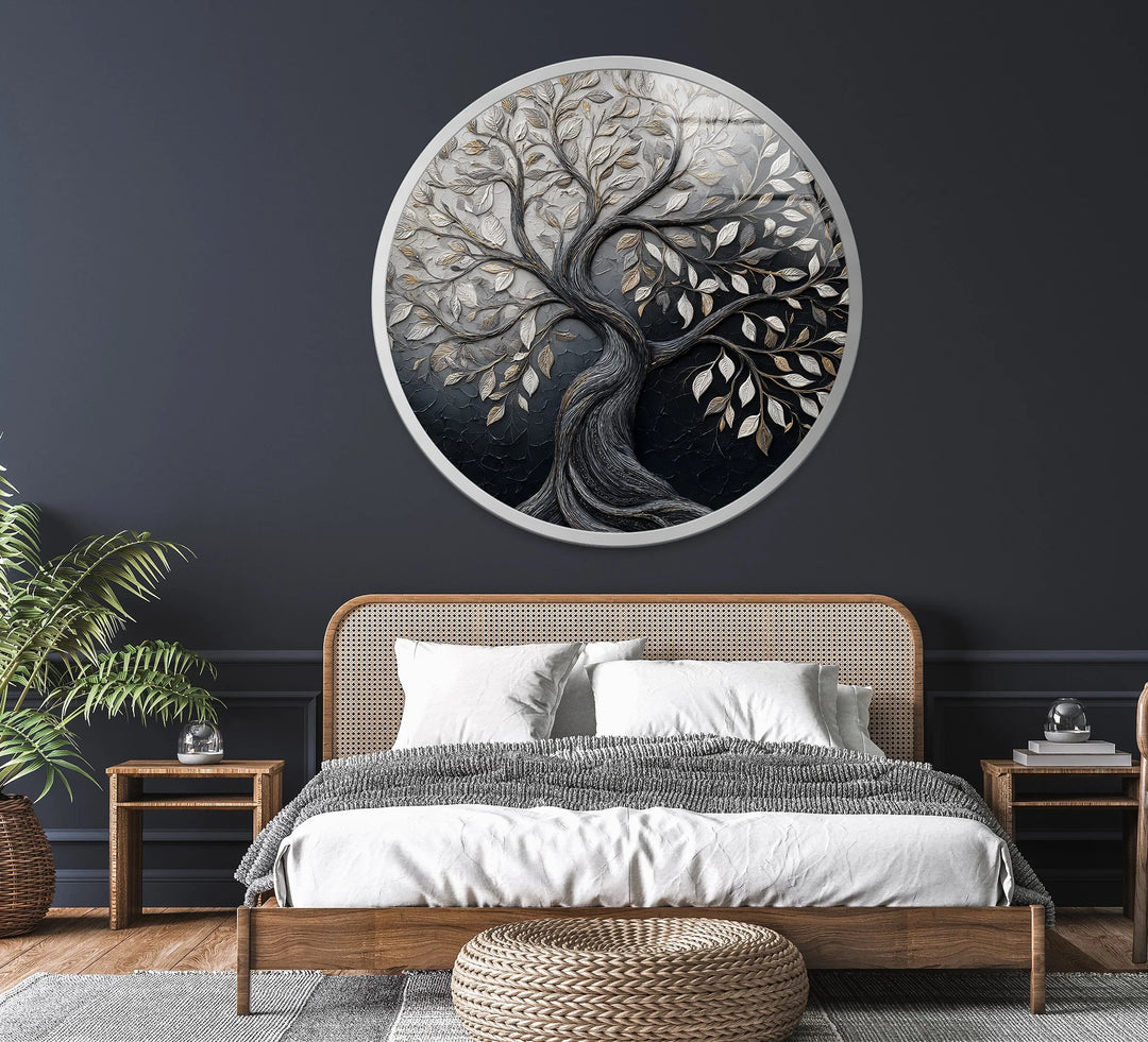 Twilight Tree of Life – Round Glass Wall Art - MyPhotoStation
