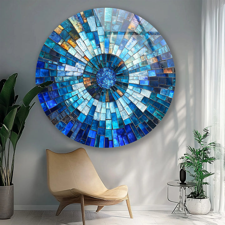 Oceanic Radiance – Round Glass Wall Art - MyPhotoStation