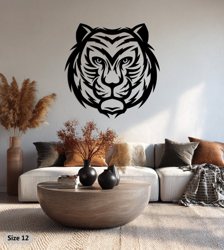 Laser-cut tiger artwork for modern interior design